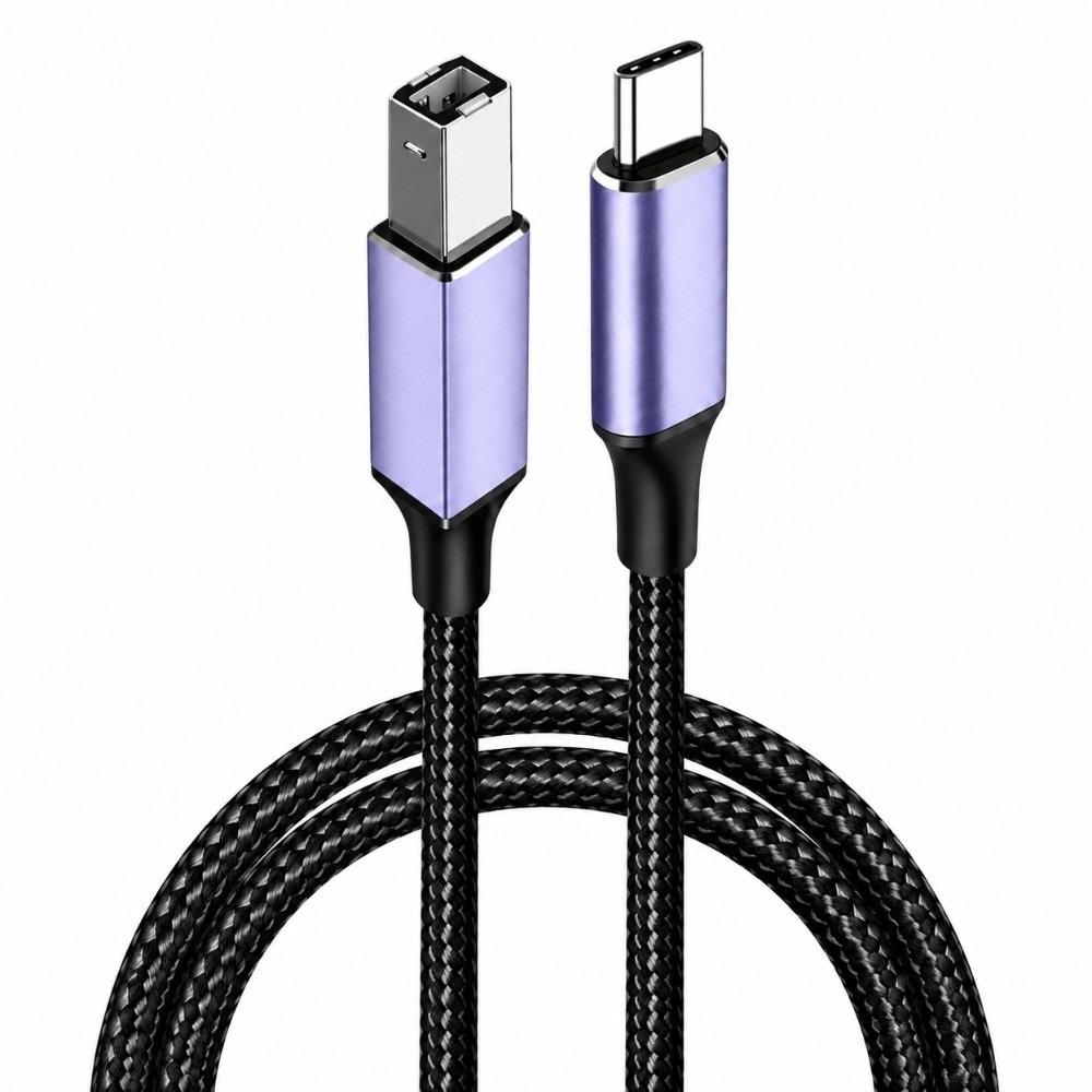 USB 2.0 USB-C Printer Cable 480Mbps Scanner Connection Cable USB-B Data Cord Fax Machine