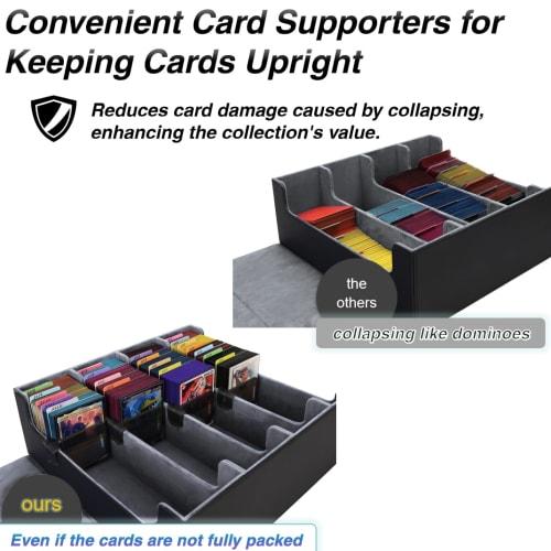 Deck Case, Trading Card Case, Card Storage Box, Card Case with Dividers and Card Stoppers, Compatible with Yu-Gi-Oh!, Pokemon, MTG, and Other Card Gam