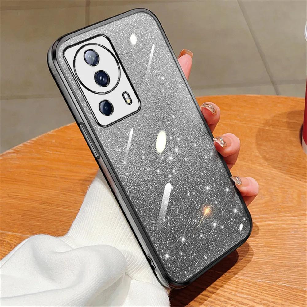 Mi13 13lite 13tpro Luxury Glitter Gradient Plating Case For Xiaomi 13T Pro 13 Lite 14 12T 11T 12 11 Lite Pro POCO C65 Soft Cover