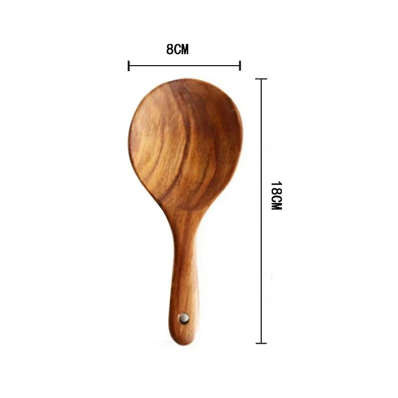 

1 Pcs Acacia Wooden Spatula Non Stick Pan Special Stir Fry Shovel Household Wooden Spatula Salad Fork Strainer Soup Spoon
