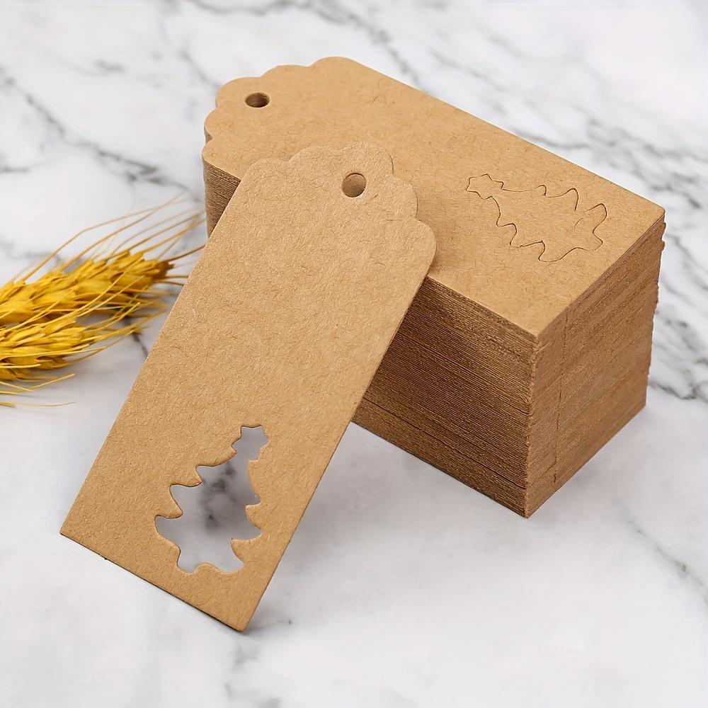 

100pcs Christmas Tags Red Christmas Tree Kraft Paper Card Packaging Hanging Card Gift Tag Gift Decoration