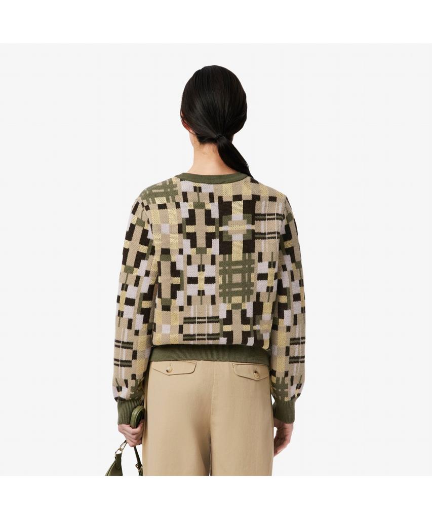 LACOSTE Women'S Jacquard Graphic Sweater Af4147-55N Aai