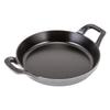 Staub Teglia rotonda impilabile 20 cm Teglia per gratin IH compatibile Teglia da forno smaltata elegante 1302018 Grigio grafite Teglia rotonda impilabile grigio grafite [Staub