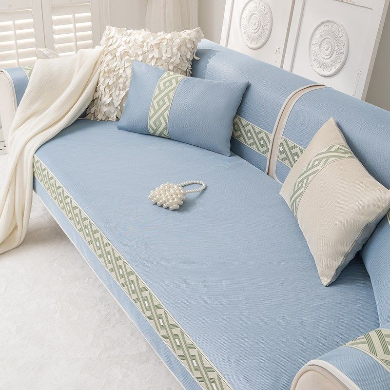 

Высококачественная подушка для дивана, летний коврик из ПВХ, подушка для сиденья, модный простой современный чехол, ткань, новый китайский летний стиль 70*70cm