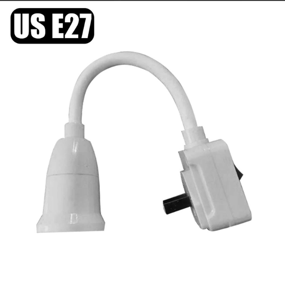 Direct Plug-in 360°Rotary E27 Socket with Switch Plug in Lamp Holder Converter for LED Bulb Light EU US Plug Adapter Lamp Base