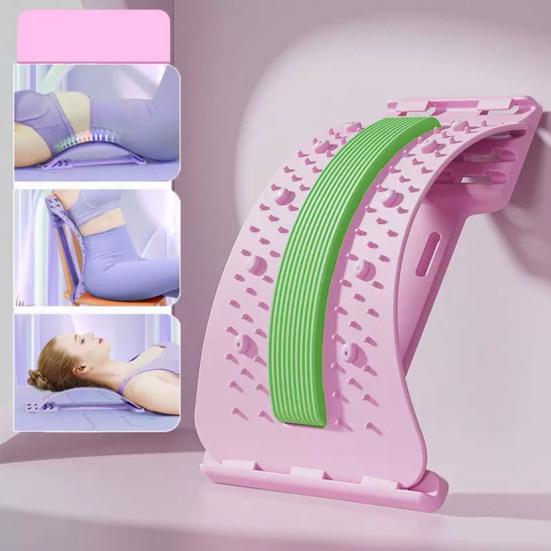 Yousheng Back Stretcher Waist Trainer Adjustable Spine Decompressor Scoliosis Sciatica Lower Back Pain Relief Massager Lumbar Back Cracker Board