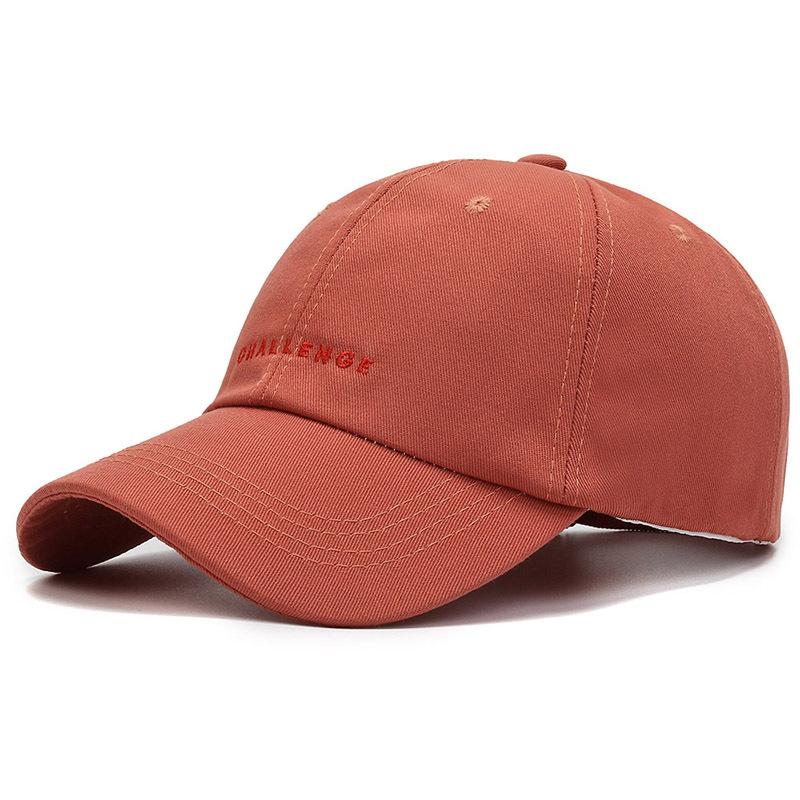 Challenge Letter Embroidered Duckcap Hat Shade Couples Outdoor Breathable Sports