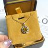 S925 Silver Necklace with Natural Topaz/Crystal Pendant, Colorful Gemstone Jewelry for Women