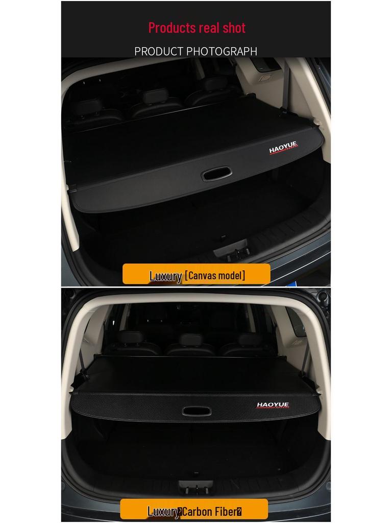 Cargo Cover and Trunk Partition for 24 Geely Models: Boyue L, Atlas, X Bin Yue, Vision X6, Haoyue PRO