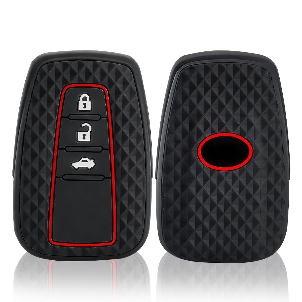 Silicone Remote Car Key Case Cover for Toyota CHR Camry Corolla RAV4 Highlander C-HR Prius Land Cruiser Prado Shell 3/4 Buttons