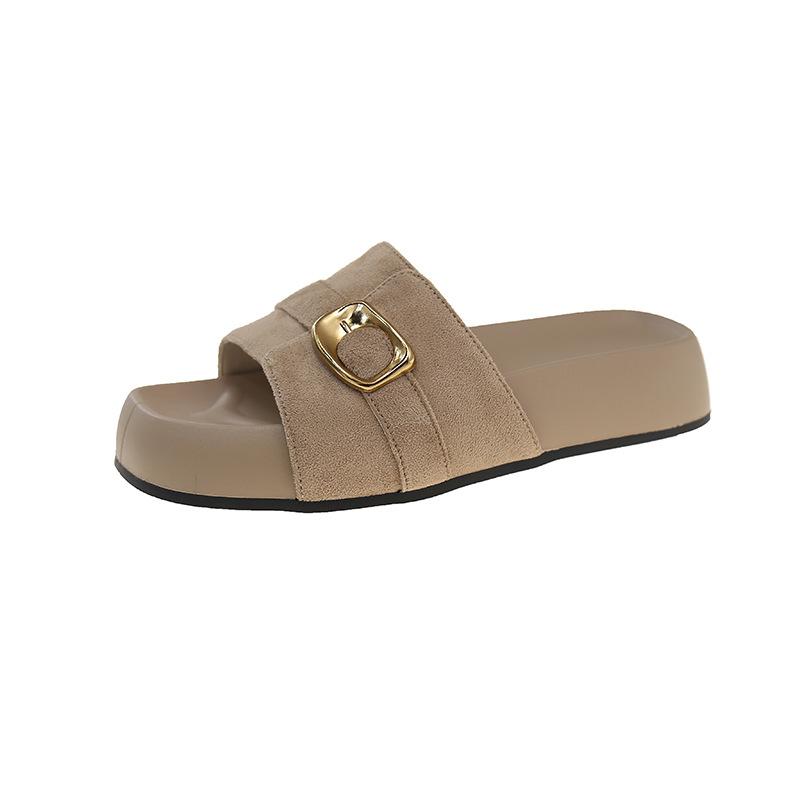 

Internet celebrity popular thick-bottomed muffin slippers women s summer wear 2025 new Korean go out comfortable premium cool slippers 40