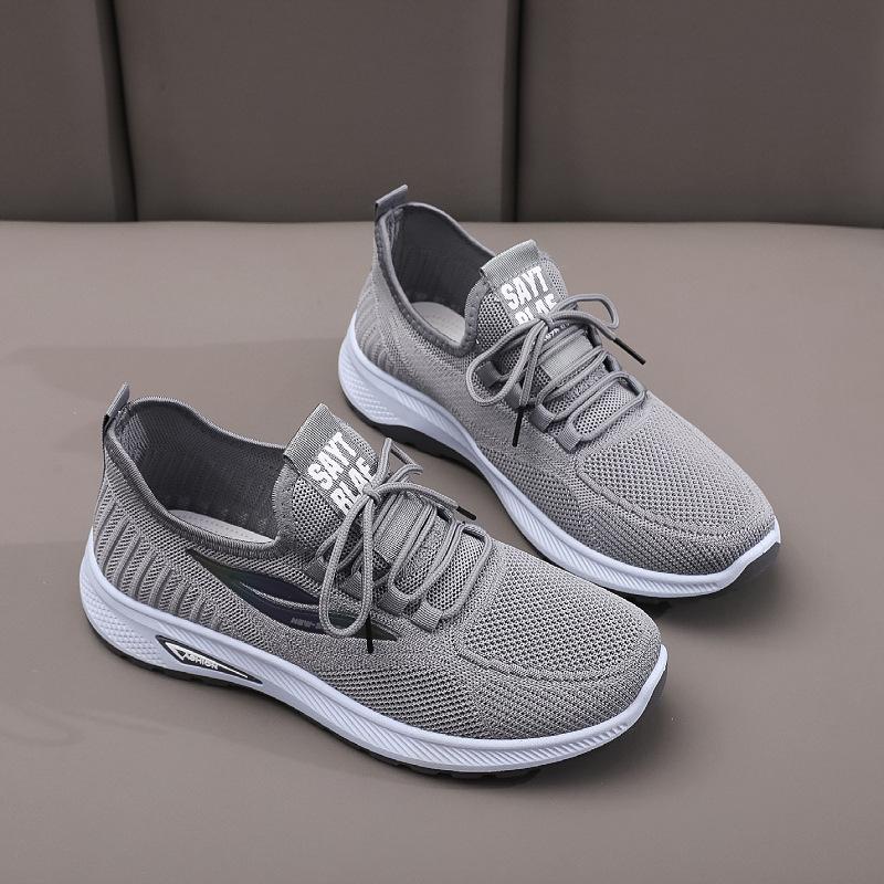 

Spring men s casual shoes cloth shoes flying woven single shoes sports versatile comfortable non-slip men s shoes 39