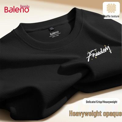 Baleno Men's Waffle Knit Loose Fit Round Neck Sweatshirt