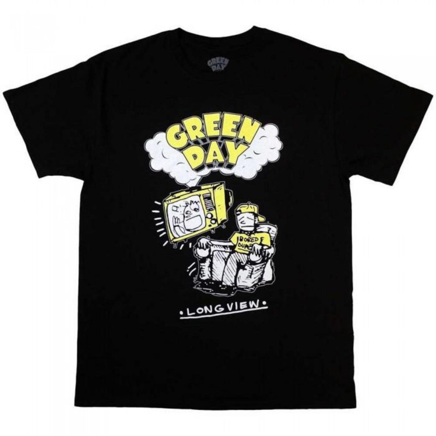 Green Day Unisex Adult Longview Doodle T-Shirt S чёрный