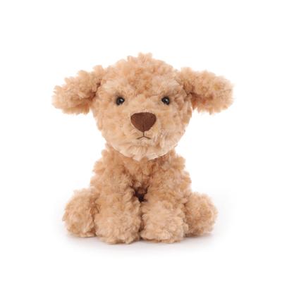 Aprikosen Lamm Plüsch Welpenspielzeug für Kinder, Weicher und Niedlicher Flauschiger Welpe für Mädchen und Jungen, 20cm