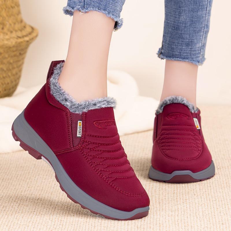 Shoes Women's cotton shoes Snow boots One pedal Couple cotton boots Fleece thickened women's boots Versatile short boots