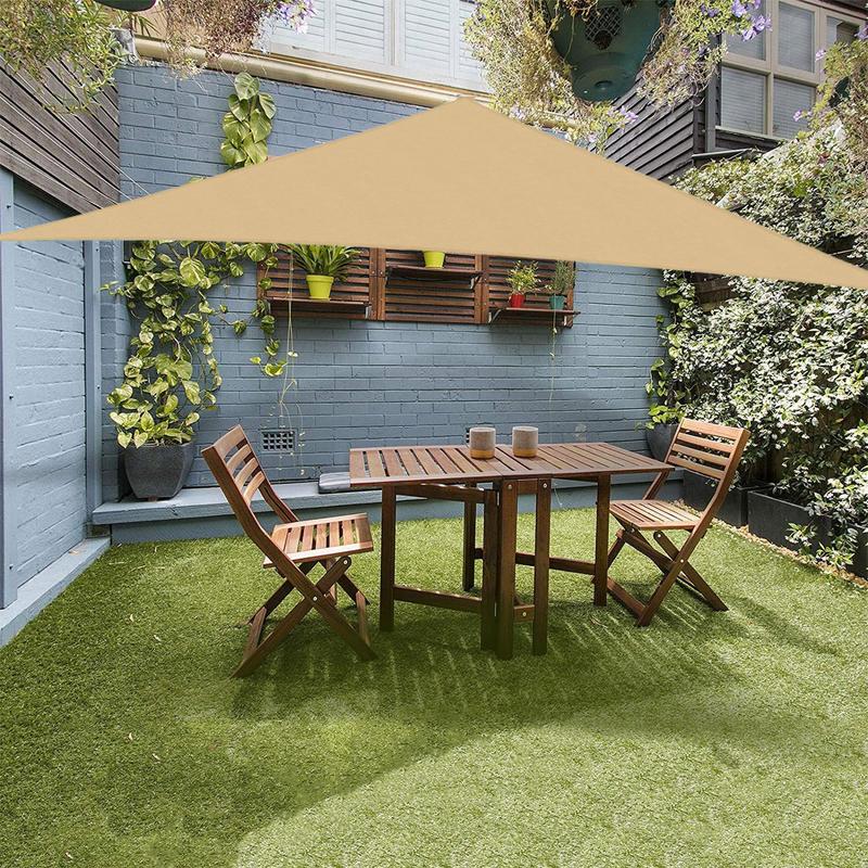 3x3x3m Waterproof Sun Shelter Triangle Sunshade Waterproof Protection Outdoor Garden Patio Pool Shade Sail Awning Shade Cloth