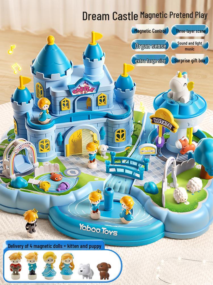 Magnetic Pet Castle Role-Play Toy for Kids 3-6 - Perfect Children's Day Gift