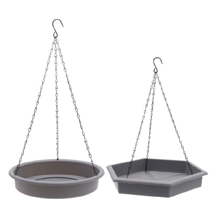 

Multiuse Bird Feeders for Outdoor Hanging Wild Bird Platform Feeders Garden Bird Feeding Tray for Backyard Garden Decors сірий колір