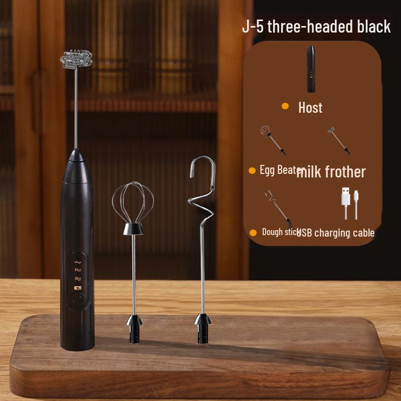 Nuevo Batidor de Leche Eléctrico de Acero Inoxidable y Mezclador Portátil