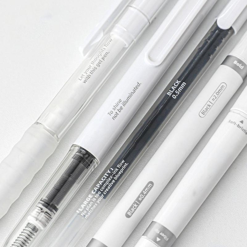 5Pcs Noise Free Retractable Gel Pen Fast Dry Ink Non Smudge Writing Pen Comfortable Handle For Students Professional