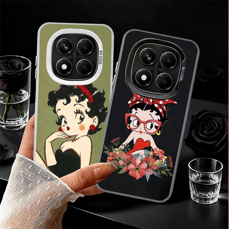 B-Bettys B-Boops Girl Soft Phone Case for Xiaomi Redmi Note 13 14 15 Pro Plus 12S 12 11S 11 11T 10S 10 Shockproof Cover Back She
