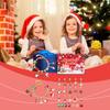 24pcs/Box Christmas DIY Bracelet Kit Xmas Countdown Creative DIY Bracelet Kit with Assorted Beads and Charms for Holiday Gift Giving