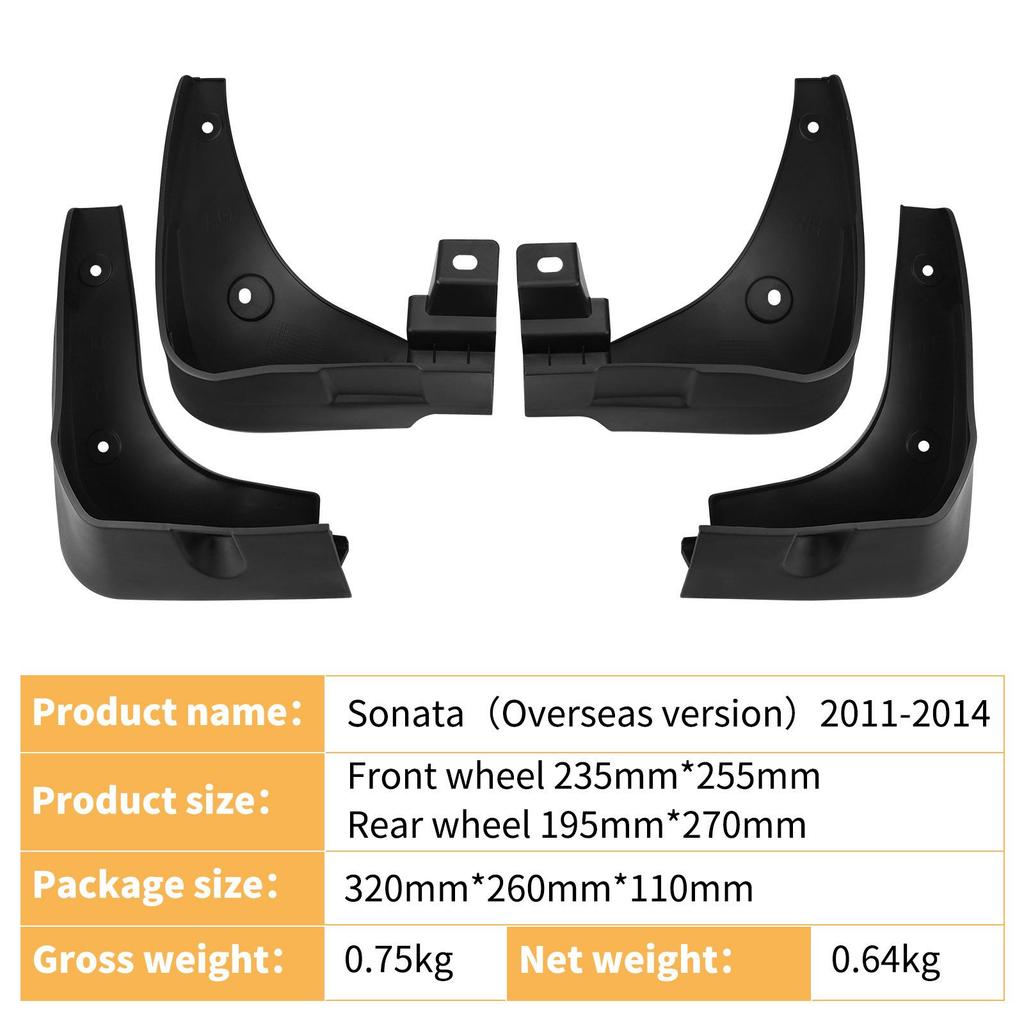Modern Sonata 2011-2014 Overseas Tire Mud Flaps