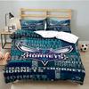 Charlotte-Hornets Logo 3pcs Bedding Set,Including 1pc Duvet Cover And 2pcs Pillowcases Perfect Gift for Christmas,Ideal for Bedroom, Dormitory
