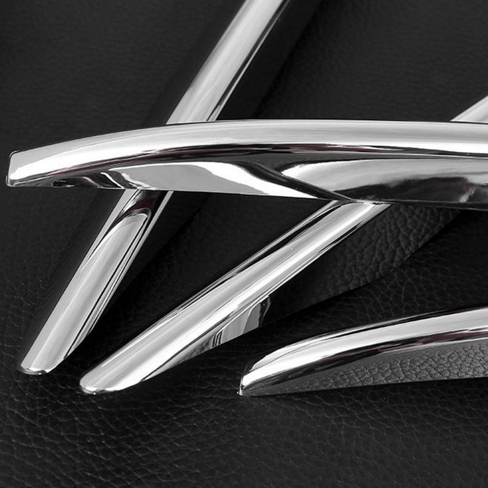 4pcs ABS Chrome Car Front Fog Light Lamp Strips Cover Protective Trim For Mercedes Benz E Class W213 E200 E300 2016-2019 E43 AMG