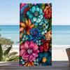 Vibrant Tropical Floral Print Beach Towel Quick Dry Sand Free Bath Towel for Pool Travel Summer Vacation