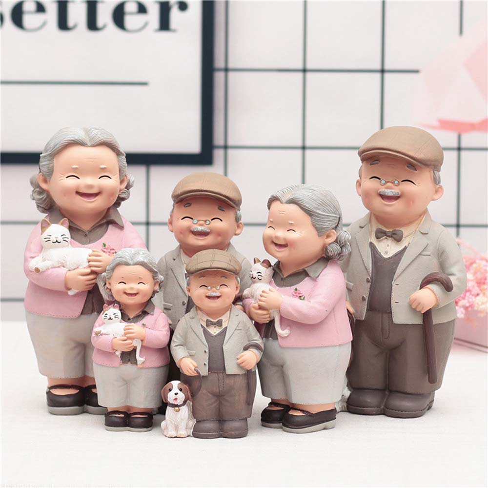

Decoration Golden wedding DIY Couples Figurine Sweety Lovers Grandparents Model Lovers Figurine