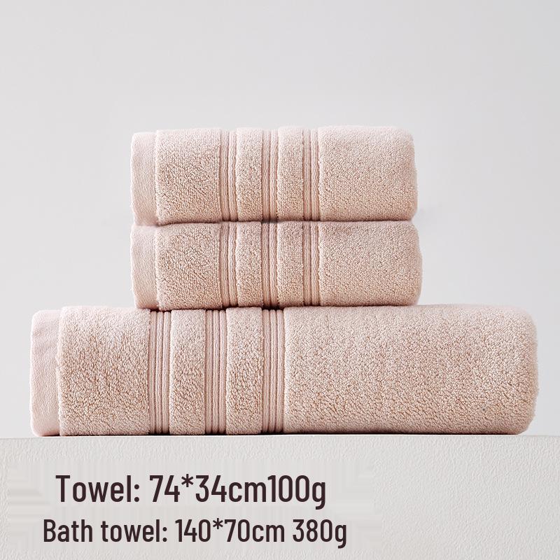 

All-Cotton Luxury Bath Towel Gift Set - Thick, High-Grade, Solid Colors Towel 74*34cm бежевий