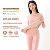 FENTENGCARE Women's Thickened Slim-Fit Thermal Underwear Set with Wool & Silk