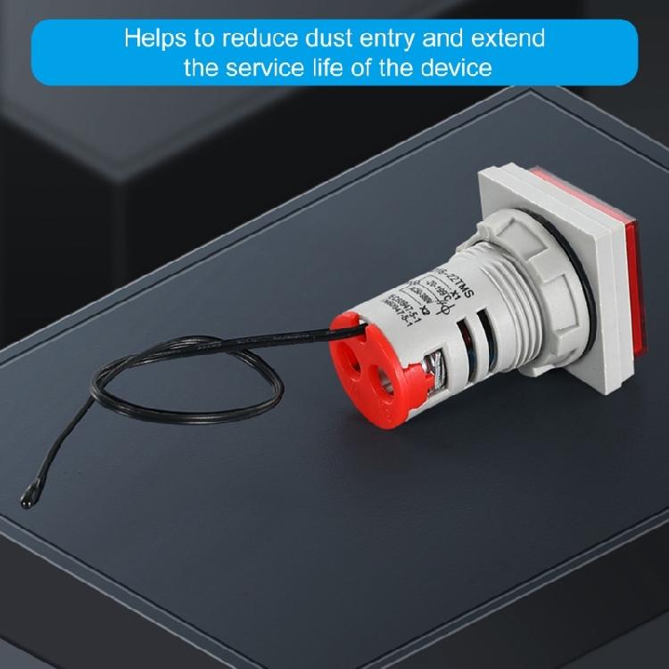 22mm Square Head Current Tester Gauge Digital Ammeter AC100A Current Meter LED Backlit Screen 0-100A Current Detector