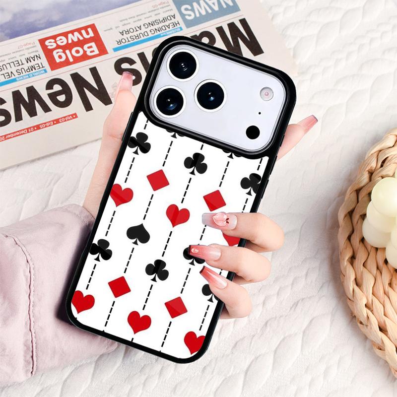 Playing Card Poker Phone Case For IPhone 17 16e 15 14 13 12 11 Pro Max Air Mini Soft Protective Cover