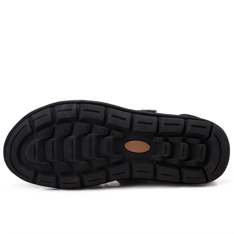 Fashion men beach shoes high quality Cow Leather sandals for men Men sandals Retro summer shoes genuine leather sandalslgb5