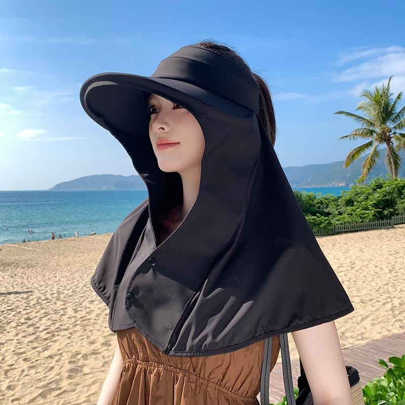 Summer Sun Protection Cap With Wide Brim And Neck Shield For Outdoor Activities