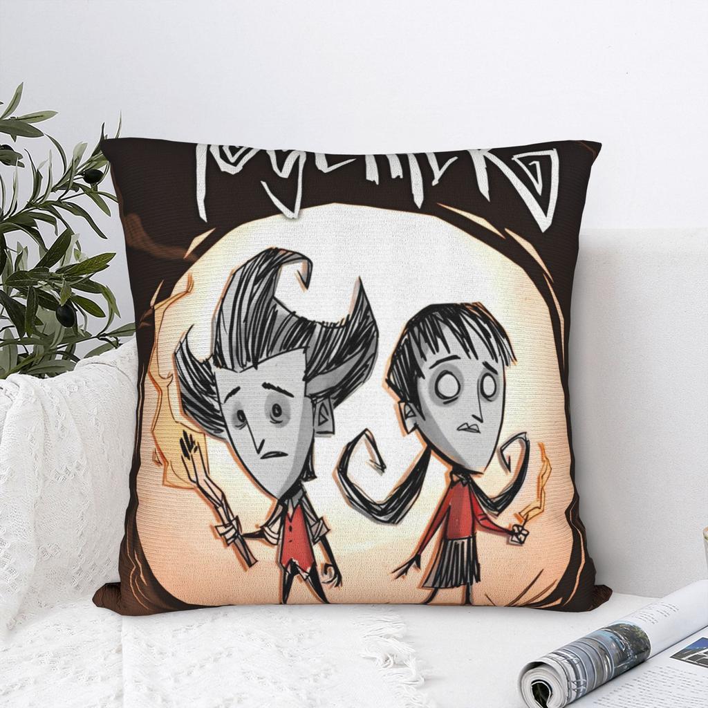 Don't Starve Characters Pillowcase Print Polyester Cushion Cover Decorative Survival Game Throw Pillow Case Cover Seat Zippered