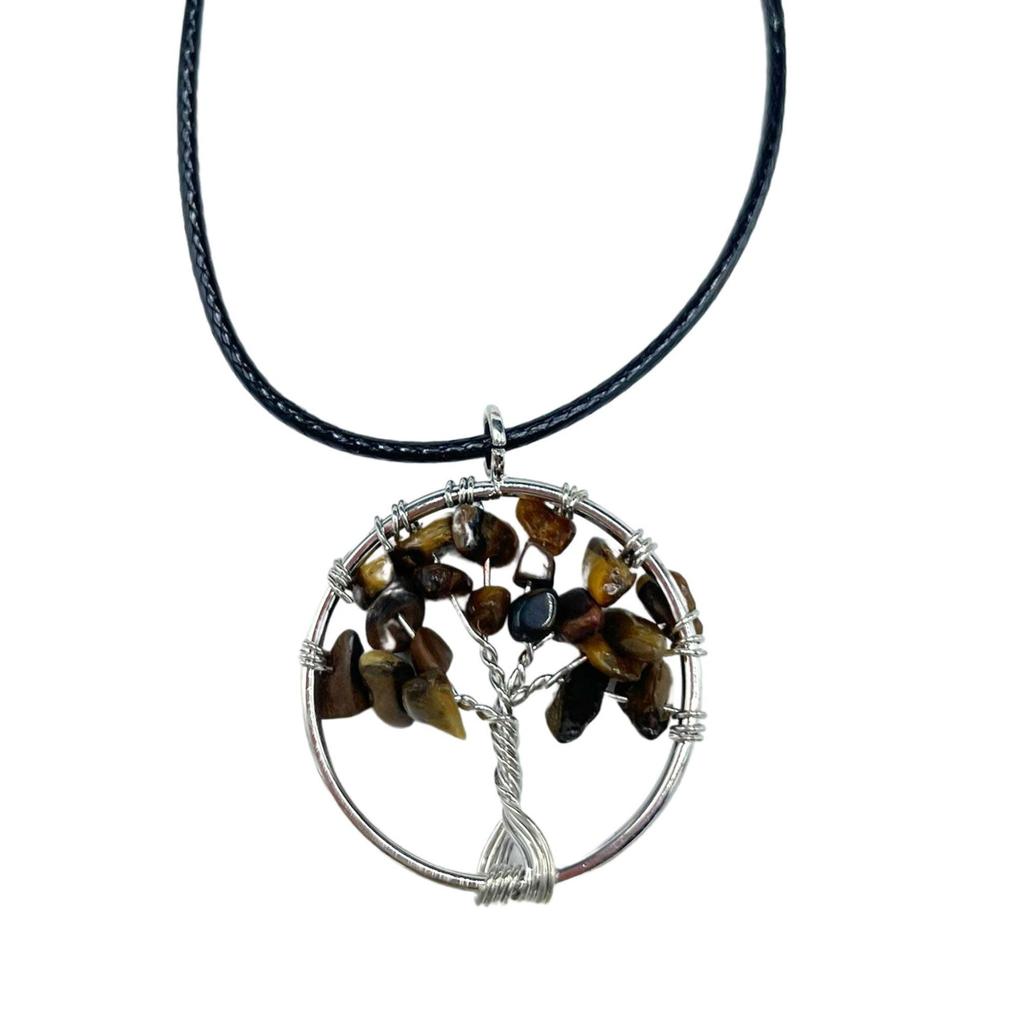 Tree of Life Pendant Tiger Eye