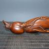 Chinese Vintage Boxwood Carved Exquisite Statue Pen Rack Wooden Figurines Art