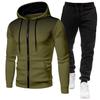 2023 Men's Sports Fitness Set: Sweatshirt & Long Pants for Autumn/Winter