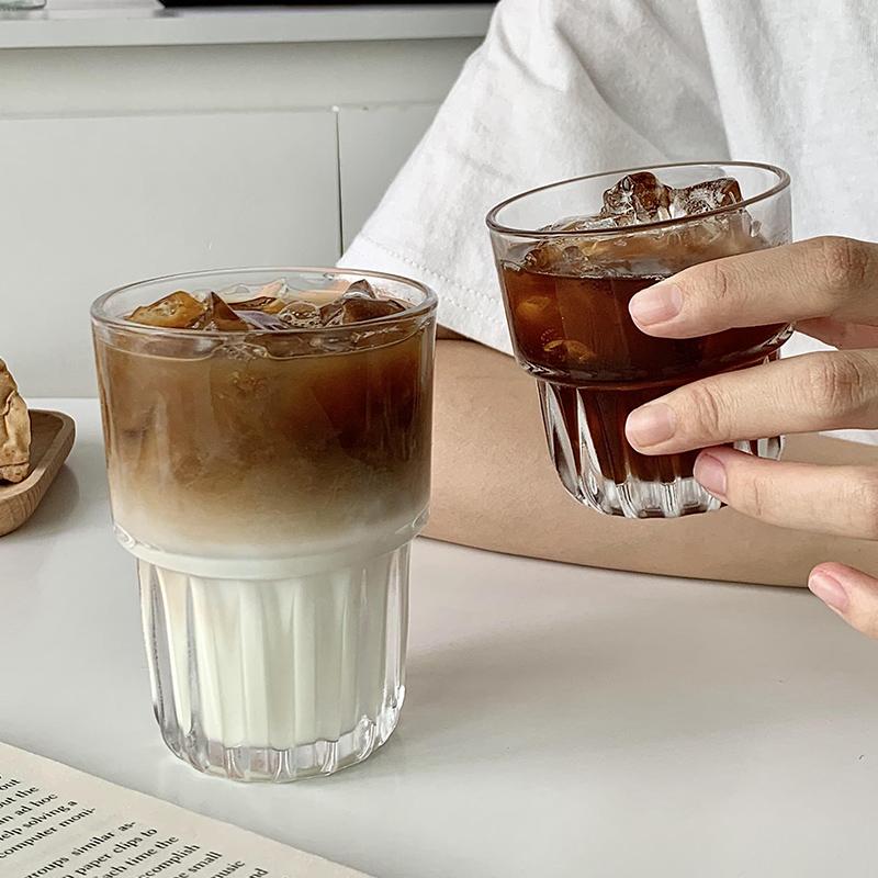 Vintage Cold Brew Kaffeetasse Trinkgeschirr Kreative Australian White Kaffeetasse Trendige Verdickte Glastasse Latte Mocha Espresso Tassen