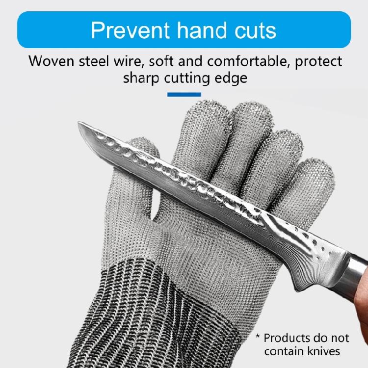 Stainless Steel Mesh Metal Chainmail Gloves Butchers Glove for Cutting Meat Oyster Shucking Chefs Meat Fish