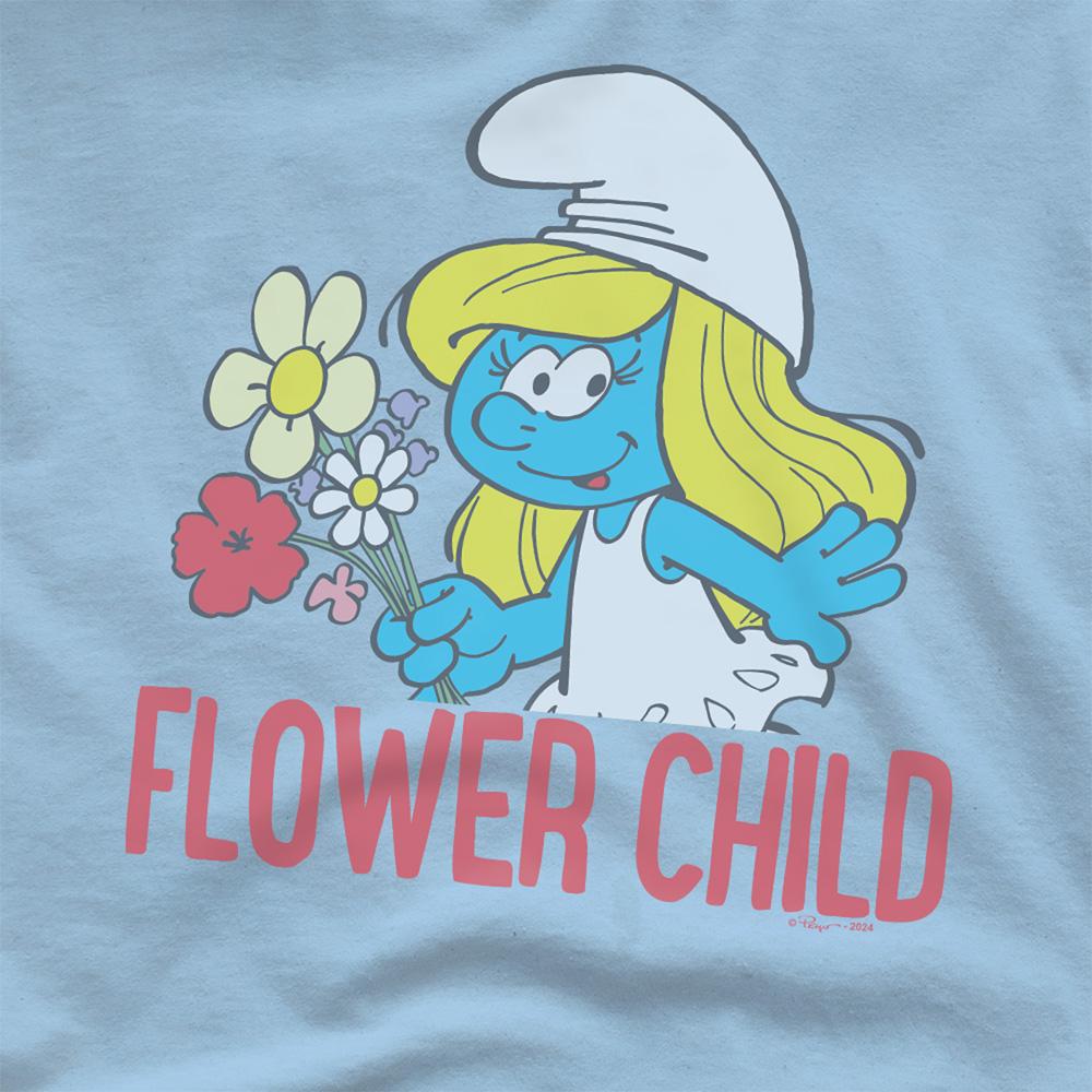 The Smurfs Unisex Adult Child Smurfette Flower T-Shirt