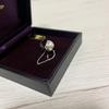 Used Silver Pearl Tie Pin with Case