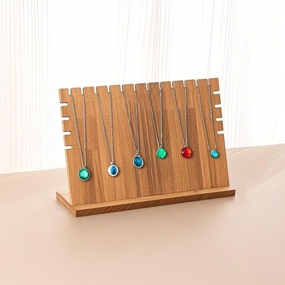 Wood Wooden Necklace Display Rack Hanging Necklace Jewelry Holder  Women