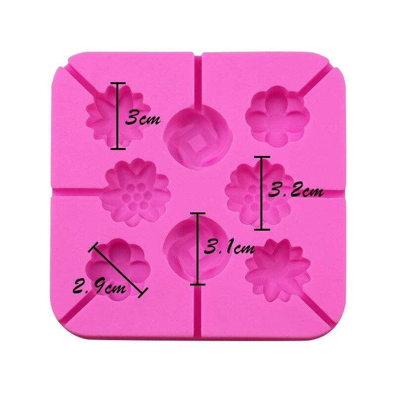 1PC Flower Silicone Lollipop Candy Mold Ice Cream Mold Kitchen Tool DIY Food Mold