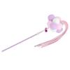 Pet Cat Tassel Playing Stick with Bell and Plush Ball Cat Interactive Training ToyPurple
