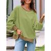 Dames Gestreept Crewneck Sweatshirt Los Oversized Lange Mouw Pullover Casual Dagelijks Blouse Top